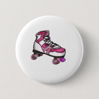 R is voor Rollerskate Ronde Button 5,7 Cm