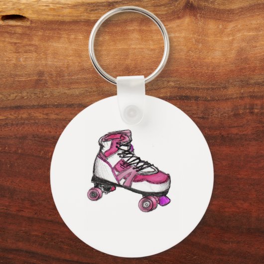 R is voor Rollerskate Sleutelhanger (Voorkant)