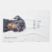 R is voor Rottweiler Theedoek (Horizontaal)