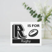 R is voor Rugby Briefkaart (Staand voorkant)