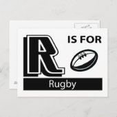 R is voor Rugby Briefkaart (Voorkant / Achterkant)