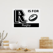 R is voor Rugby Poster (Keuken)