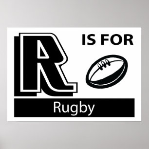 R is voor Rugby Poster