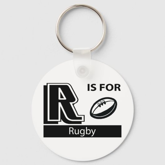 R is voor Rugby Sleutelhanger (Voorkant)