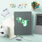 R&J Monogram bruiloft Sticker (iPad Cover)