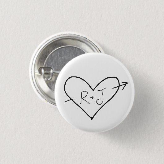 R+J Romeo en Julia-pin Ronde Button 3,2 Cm (Voorkant /achterkant)