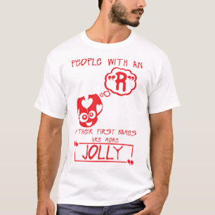 r jolly letter first names citcity t-shirt
