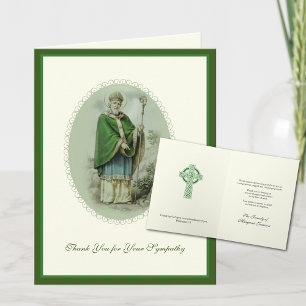 R.K. Ierse Keltische kruis condoleance St. Patrick Bedankkaart