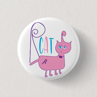 R Kat Klassieke ronde Sticker Button 3,2 Cm