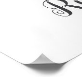 R Letter Monogram Groene Nursery Naam Muurprint Poster (Hoek)