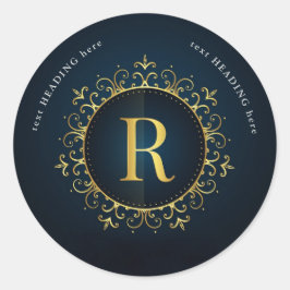 R - Letter Monogram Ronde Sticker