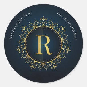 R - Letter Monogram Ronde Sticker