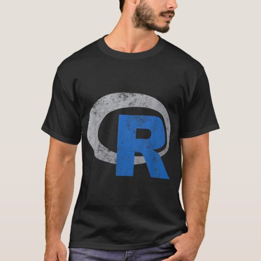 R Logo Programmering Data Science Statistieken T-shirt (Voorkant)