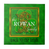 R "Luck of the Irish" Family Custom Monogram Tegel Tegeltje (Voorkant)