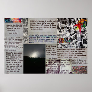 r.m. drake quotes en illustraties op een poster