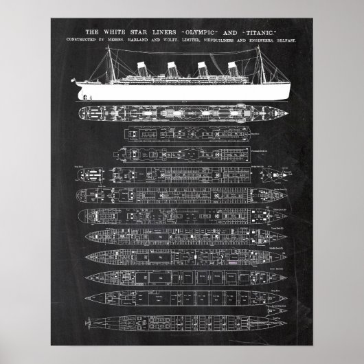 R.M.S. Titanic Patent Poster (Voorkant)