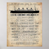 R.M.S. Titanic Patent Poster (Voorkant)