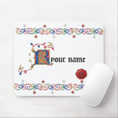 R middeleval Mousepad Muismat (Met muis)