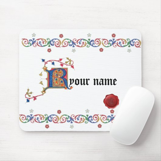 R middeleval Mousepad Muismat (Met muis)