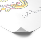 R monogram art Rosalynn meisjes naam poster (Hoek)