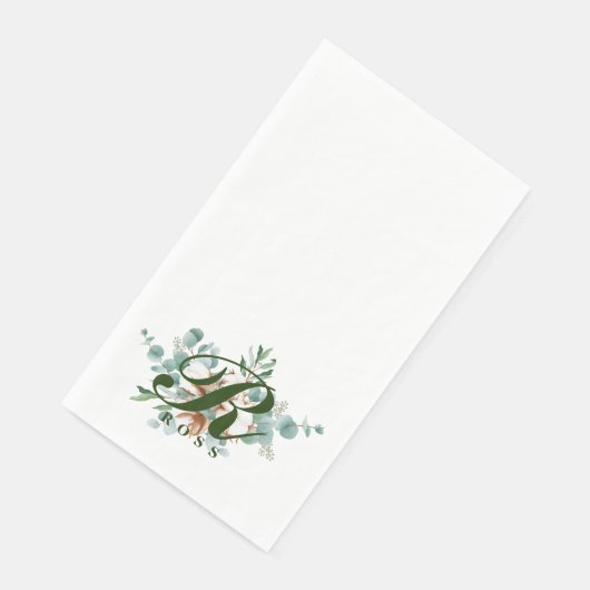 R Monogram Botanische Floral Guest Towels Servet (Hoek)
