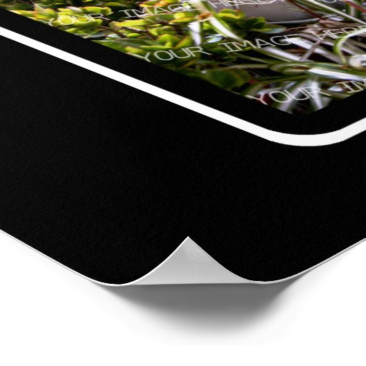 R Monogram Creëer Uw eigen 8 Foto Collage Black Poster (Hoek)