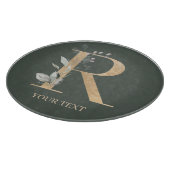 R Monogram Floral Aangepast Snijplank (Hoek)