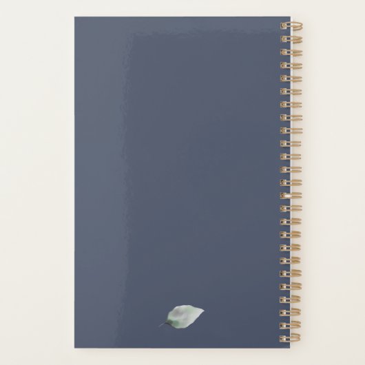 R Monogram Floral Aangepaste Planner (Achterkant)