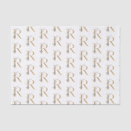 R Monogram Floral wrapping Paper Tissuepapier
