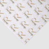 R Monogram Floral wrapping Paper Tissuepapier (Detail)