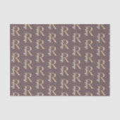 R Monogram Floral wrapping Paper Tissuepapier (Voorkant)