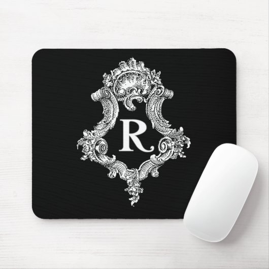 R Monogram Initiaal Muismat (Met muis)