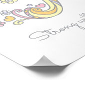 R monogram kunst Rachel meisjes naam en betekenis Poster (Hoek)