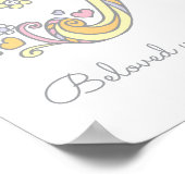 R monogram kunst Romilly meisjesnaam & betekenis p Poster (Hoek)