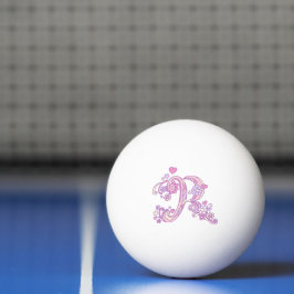 R monogram meisjesnaam Rachel betekenis Pingpongbal