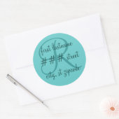 "R" monogram retour adres label - personaliseren (Envelop)