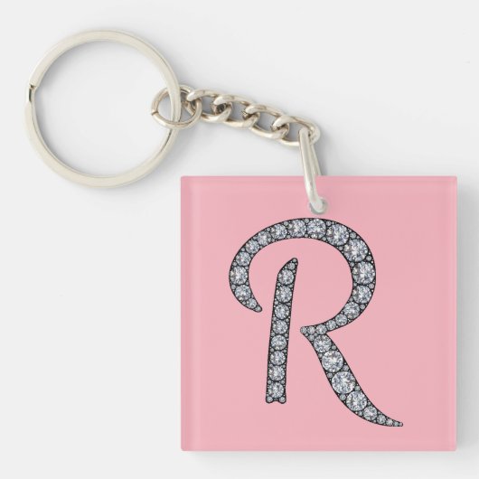 R monogram sleutelhanger (voorkant)