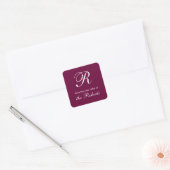 R Monogram Uit de Wijnkelder van Square Labels (Envelop)