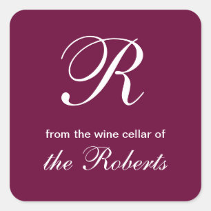 R Monogram Uit de Wijnkelder van Square Labels