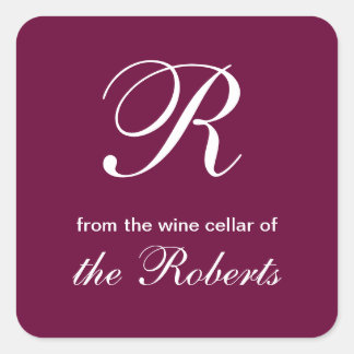 R Monogram Uit de Wijnkelder van Square Labels