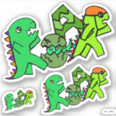 R-O-A-R Dinosaurus Woordkunst Sticker (Voorkant)