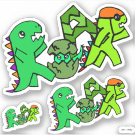 R-O-A-R Dinosaurus Woordkunst Sticker