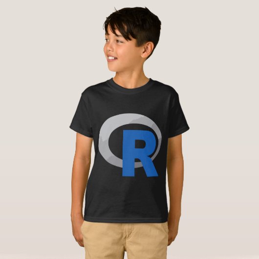 R Officiële Logo Programming Language T-shirt (Voorkant volledig)