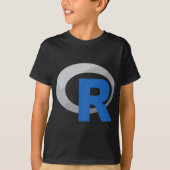 R Officiële Logo Programming Language T-shirt (Voorkant)