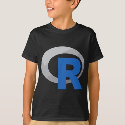 R Officiële Logo Programming Language T-shirt (Voorkant)