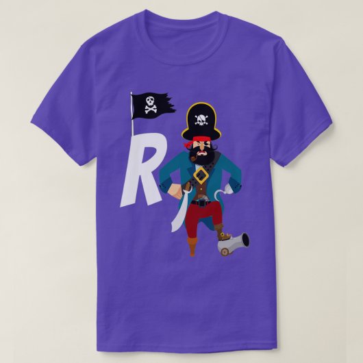 R Pirate Code Python Data Science Coding Programme T-shirt (Design voorkant)