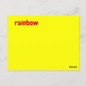 r - regenboogfleskaart briefkaart (Achterkant)