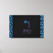 R Resh Hebreeuwse brief Bat Mitzvah Aanmeldbord Canvas Afdruk (Voorkant)