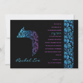 R Resh Hebreeuwse brief set Bat Mitzvah uitnodigin Kaart (Voorkant)