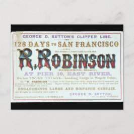 R Robinson Clipper zeilschip 1863 Briefkaart